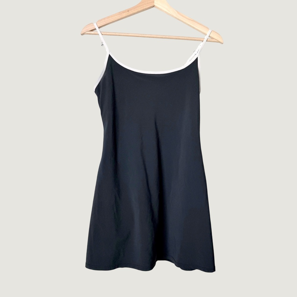 Abercrombie & Fitch YPB Activewear Dress Black White Trim Built-in Shorts XS